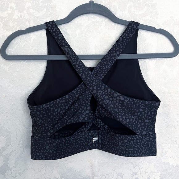 Fabletics Gray & Black No-Bounce High Impact Sports Bra Size S (See Description) - Picture 4 of 8